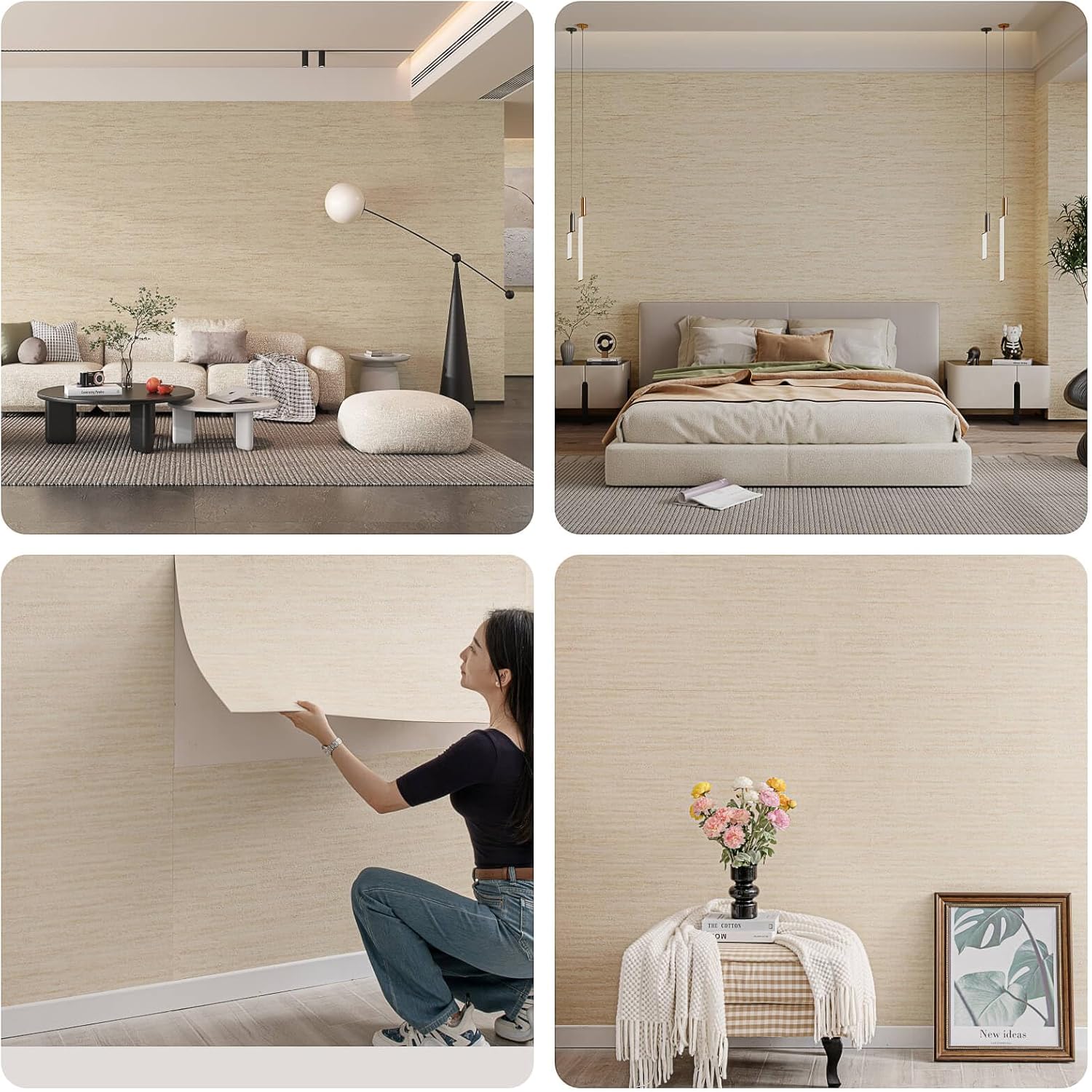 3D Wall Panels Peel and Stick – 23.82"x110" PVC Faux Travertine Texture, Self Adhesive Waterproof Wall Covering, DIY Accent Wall, Sofa Background Backsplash & Modern Home Decor, Covers 18 sq.ft