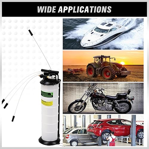 Miniatura 5 de SWANLAKE - Bomba extractora de fluidos neumáticamanual de 7 litros, cambiador de aceite, extractor de líquido al vacío, herramienta de cambio de