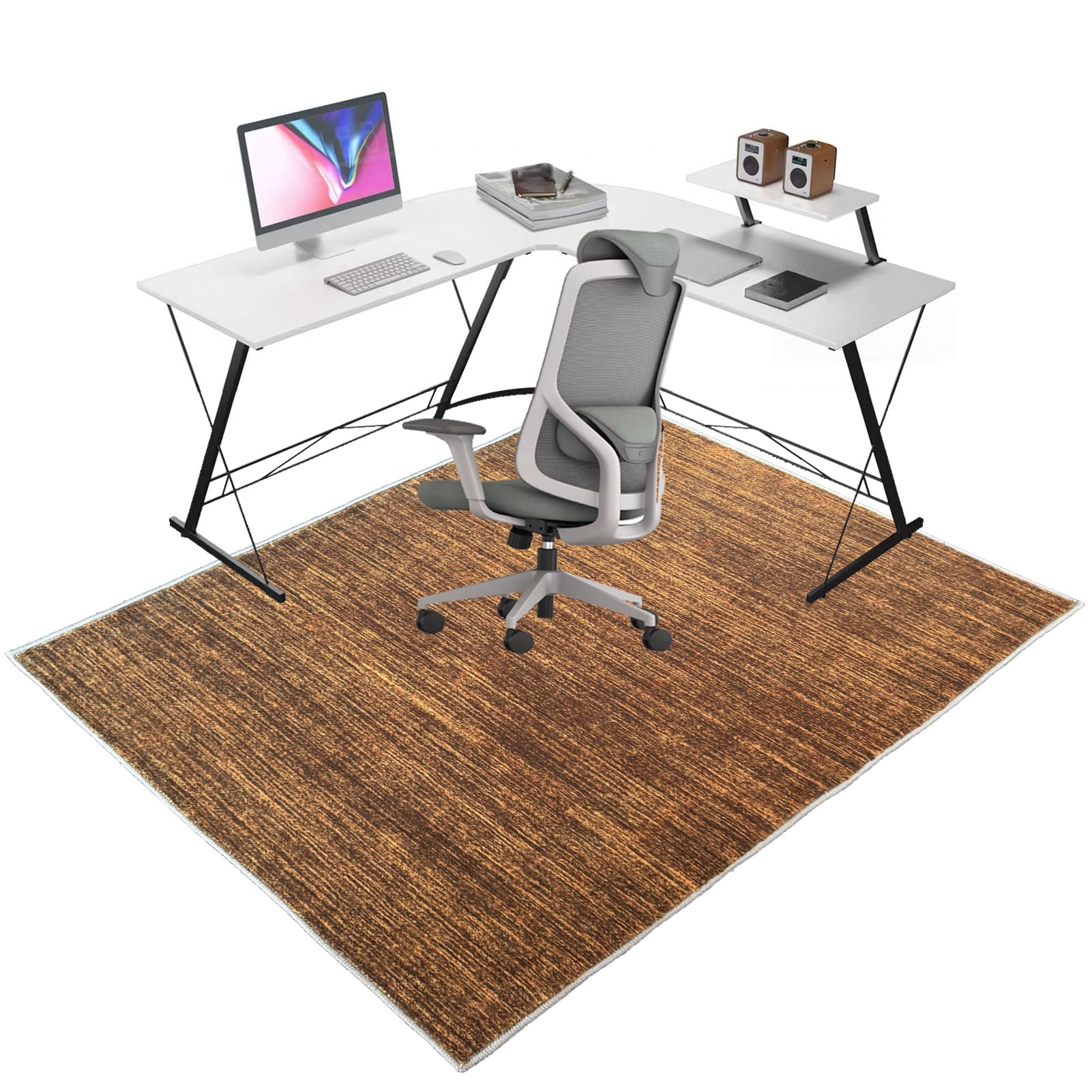 Desk Chair Mat for Carpeted Floors, Heavy Duty Office Gaming Chair Mats for Carpeted and Hardwood Floor, Office Chair Rug Protector for Rolling Chair, Non slip Floor Protection Mat 80 x 120 cm