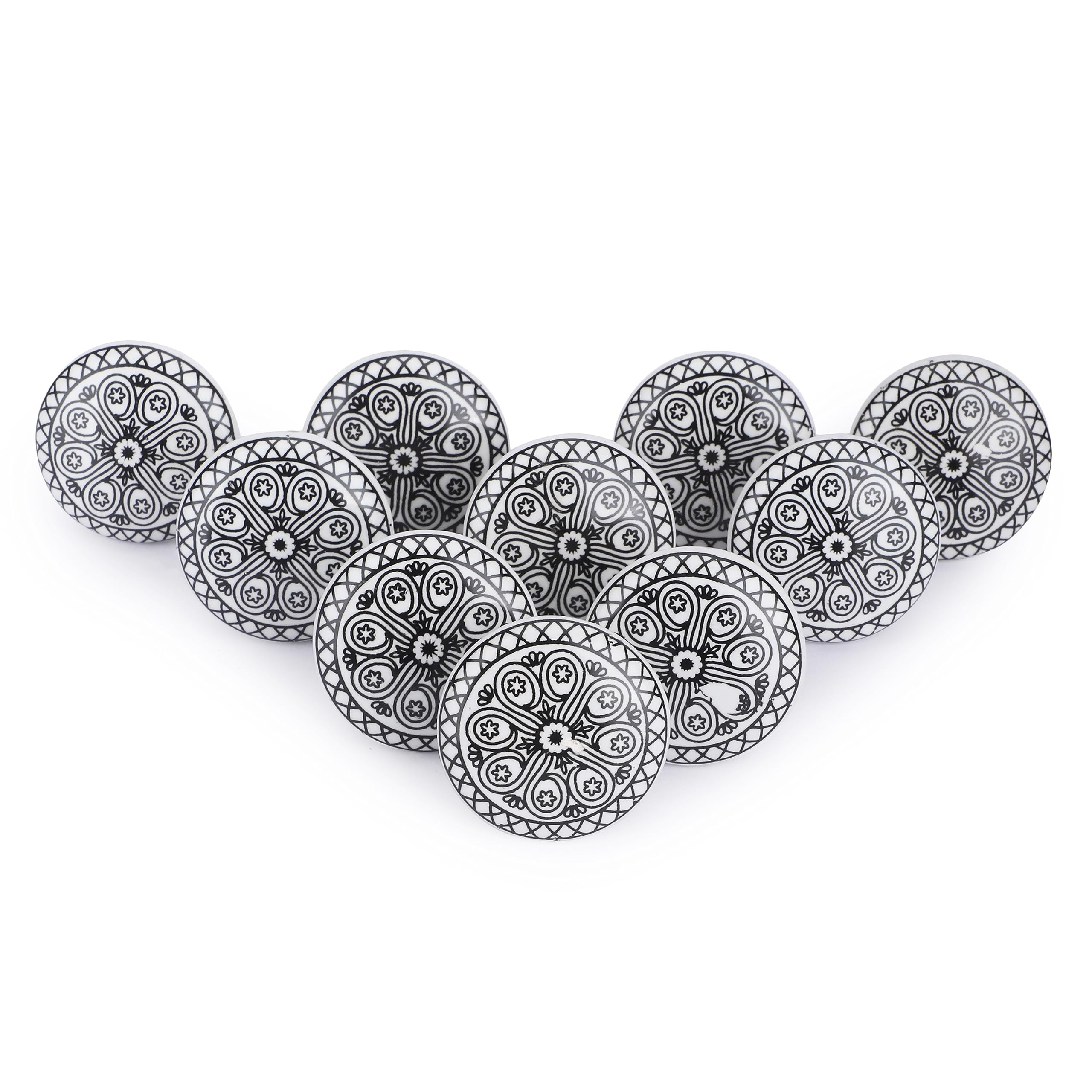 Ajuny Vintage Juego de 20 Pomos de Cerámica Blanca para Cómoda Cajón Armario Cocina Moderna Baño y Dormitorio Tiradores Decorativos Hechos a Mano — view 37