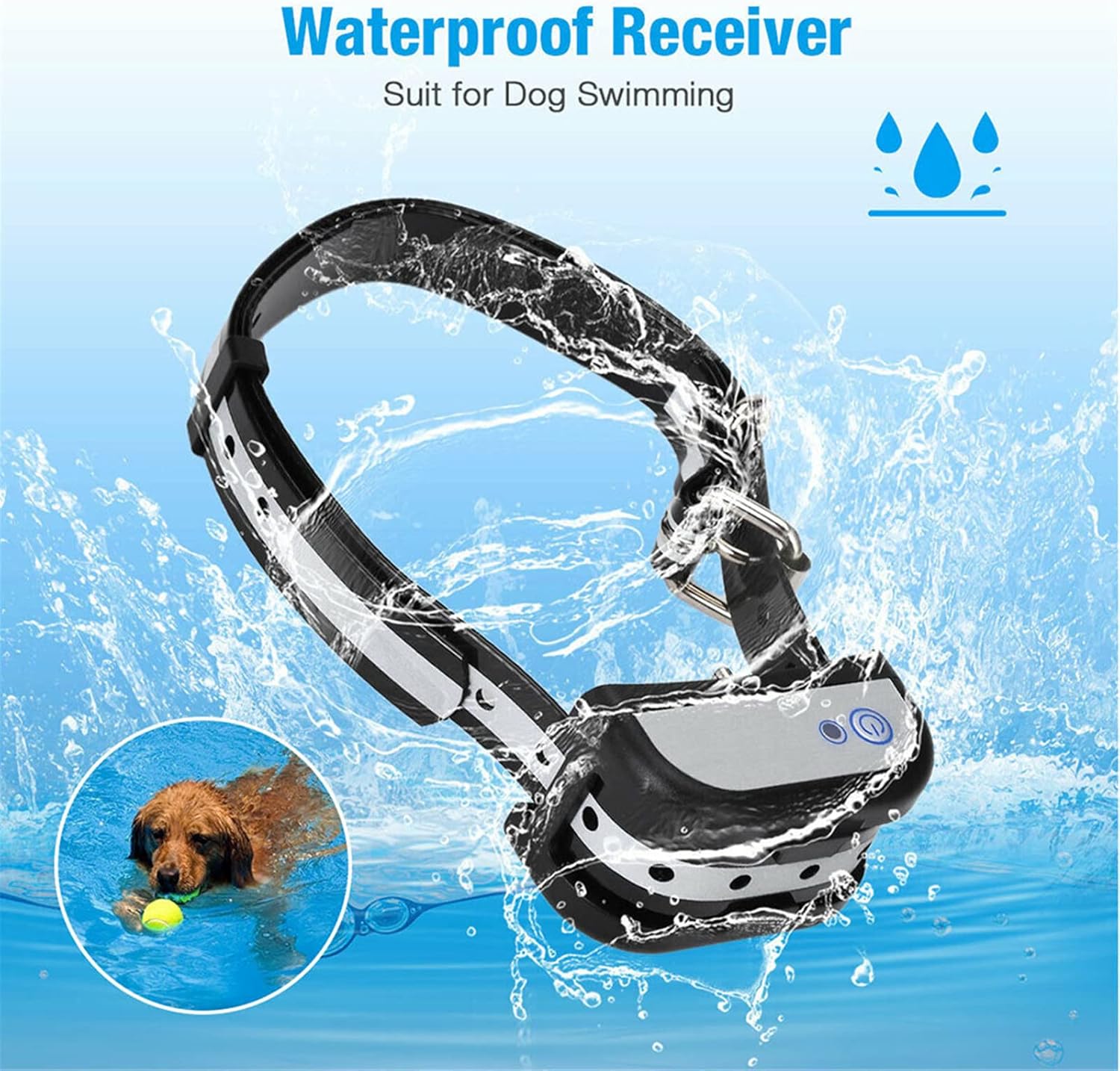 Wireless Dog Fence Electric Training Collar 2-in-1, Safe Effective Vibrate/Shock Dog Fence, Adjustable Range, Pet Containment System Boundary Container, IP65 Waterproof Dog Collar Receiver,FOR1DOG