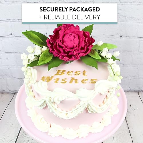 Miniatura 4 de Global Sugar Art Chef Alan Tetreault - Pastel de azúcar de peonía premium, 1 unidad