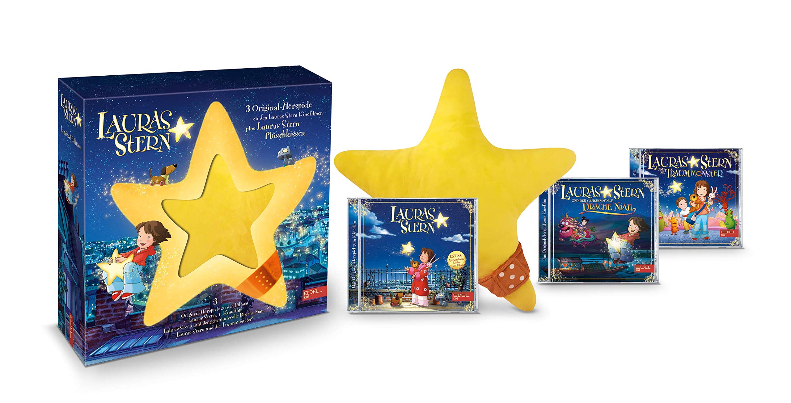 Lauras Stern - Die Original-Hörspiele zu den Filmen - Limited Edition Box inkl. Plüschstern [3 CDs]
