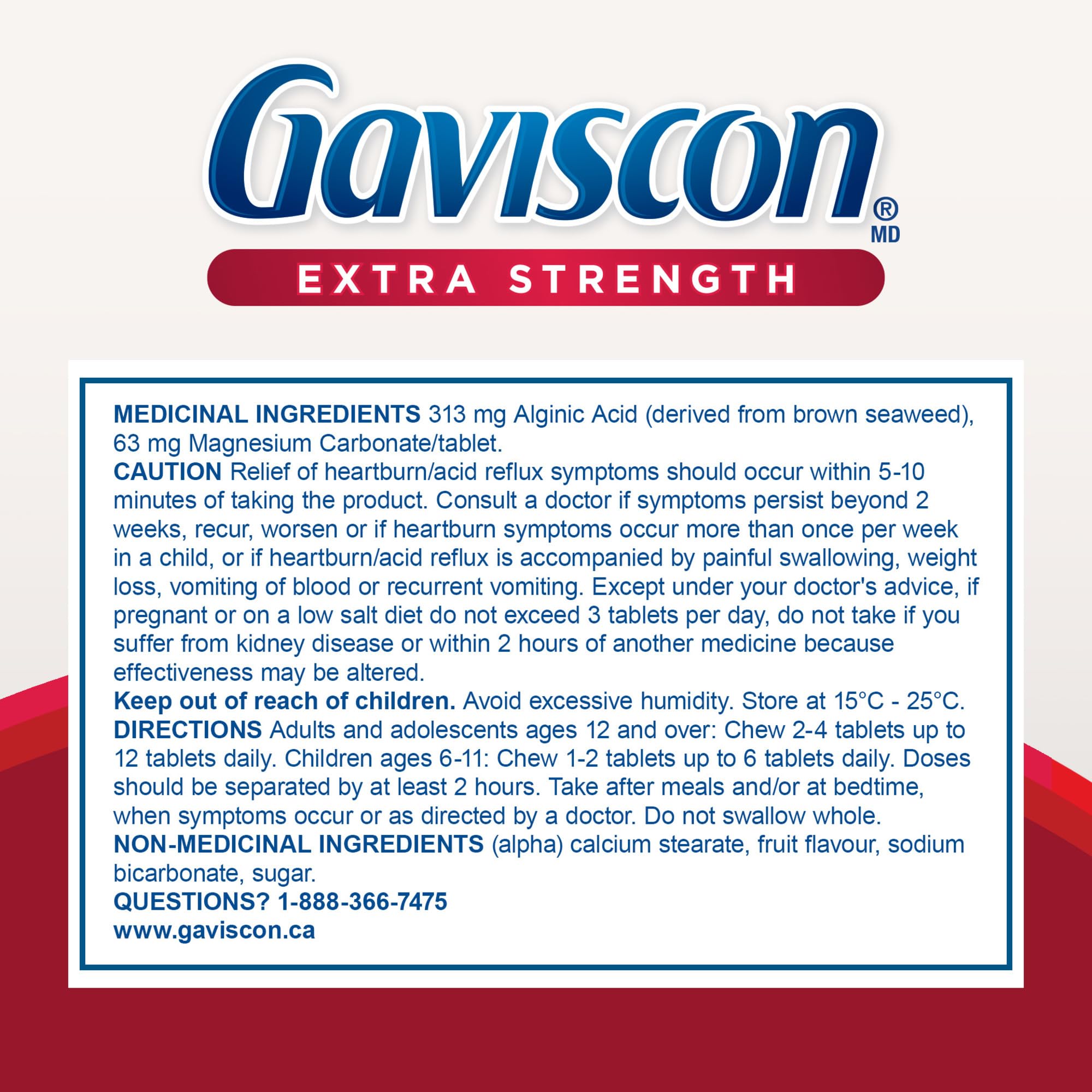 Gaviscon Extra Strength Fruit Antacid 60 Tablets — Amazon image 8