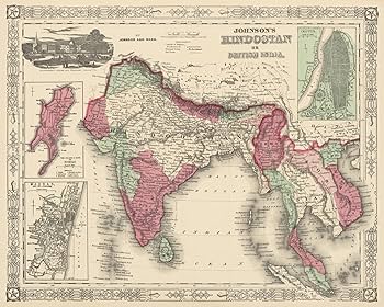 Amazon.co.jp: 歴史地図:ジョンソンのイギリスインド地図