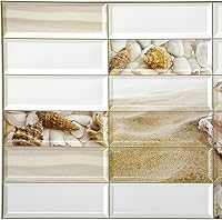 Vista 1 de Dundee Deco Panel de pared 3D de PVC con perlas de imitación blancas, 3.2 pies x 1.6 pies (37.8 in x 18.9 in), decoración de paneles de pared