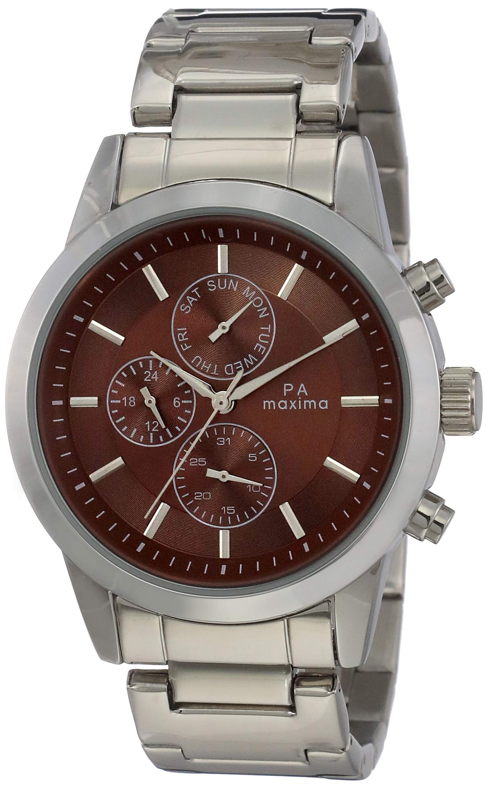 Maxima Stainless Steel Analog Brown Dial Men Watch-47330Cagi, Multi-Color Band (B08HN96XZC) Amazon Price History, Amazon Price Tracker