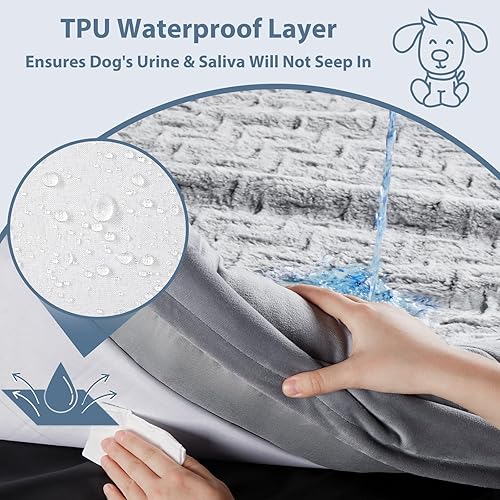 Miniatura 7 de WNPETHOME Cama extragrande XL para perro, sofá lavable para perro con funda impermeable extraíble, sofá cama grande ortopédica para mascotas con