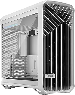 Fractal Design Torrent White E-ATX Tempered Glass Window High-Airflow Mid Tower Computer Case