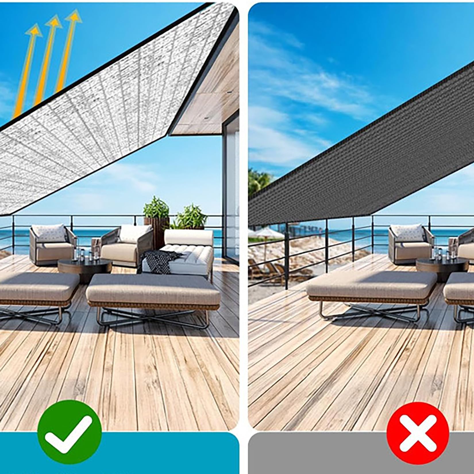 Telo Ombreggiante Foglio di alluminio 4x5m Rete Ombreggiante | per Esterni Con Occhielli,90% Sole/UV Protezione Tessuto Ombreggiantes Traspirante per Esterno,Serra,Balcone