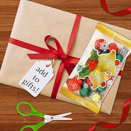Miniatura 7 de Chocolates navideños envueltos individualmente, golosinas de Navidad de tamaño bocado, recuerdo de fiesta, relleno de calcetines y más, 4.5 onzas,
