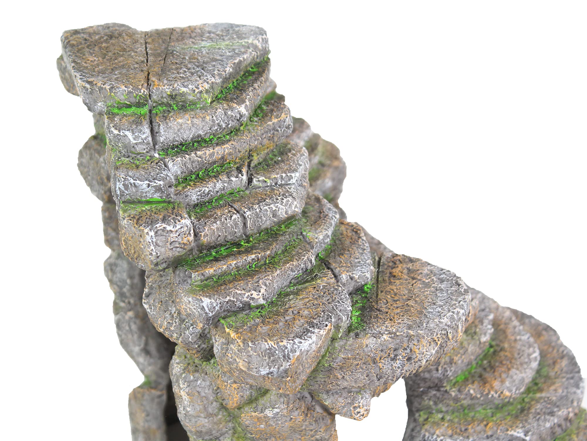 Penn-Plax Reptology Shale Step Ledge para acuarios y terrarios, agrega Puntos Ocultos, Nadando a través, repisas para Peces, Reptiles, Anfibios y Animales pequeños (Extra Grande)