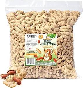 Premium Quality Raw Peanuts in Shell - 8 Pounds – All-Natural Food for Squirrels, Deer, Birds, and Other Wildlife Animals – Grown in The USA for Healthy Nutrition