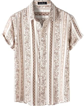 JEMITOP Men's Casual Printed Shirts