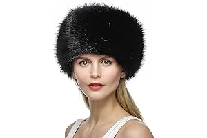 Womens Faux Fur Russian Cossack Hat for Winter