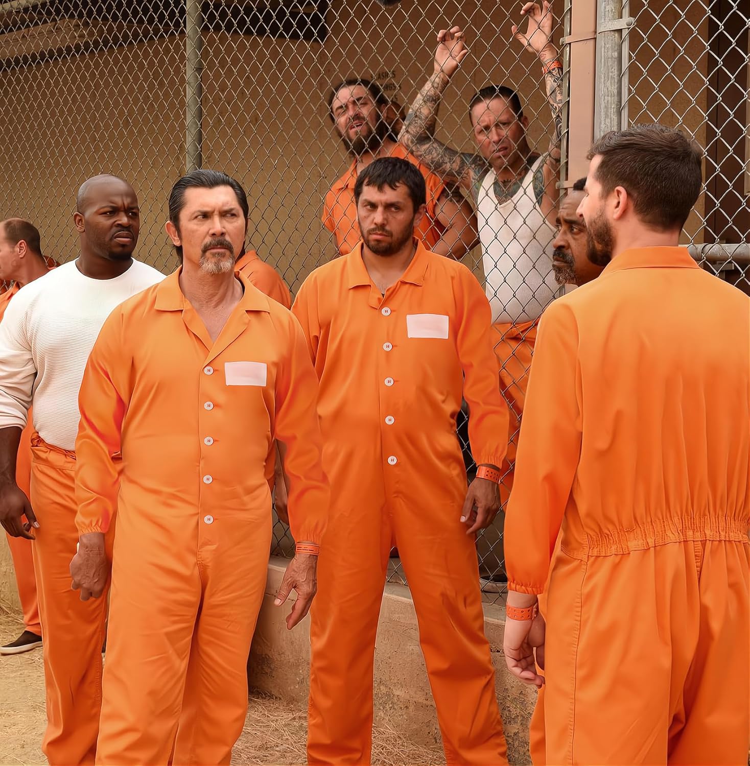 MCJC Adult Orange Prison Jumpsuit Costume, Inmate Uniform with Button Front, Halloween Dress Up Outfit - Image 2