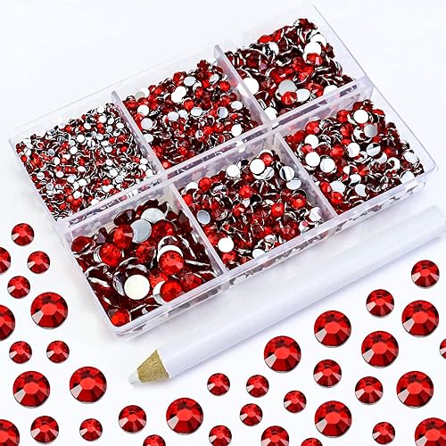 Briskbloom 4500 diamantes de imitación de resina con parte trasera plana, 0.079 in, 0.118 in, 0.157 in, 0.197 in, 0.236 in, diamantes de imitación