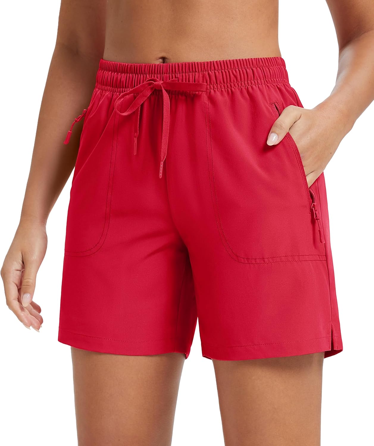 MAGCOMSEN Women's 5" Hiking Shorts UPF 50+ Quick Dry Lightweight Athletic Running Golf Summer Casual Shorts with Pockets - Image 2