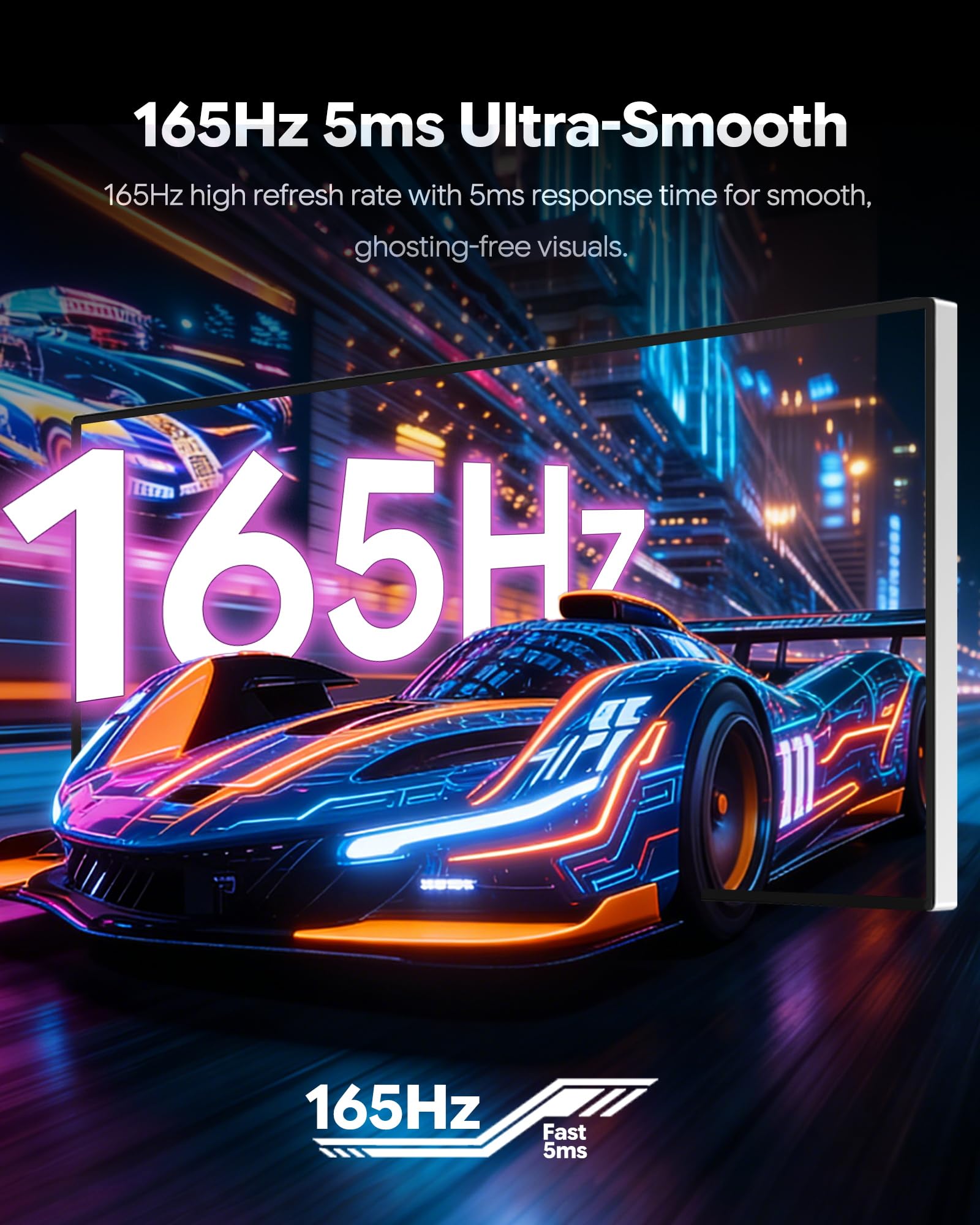 Kuycon Q34W 34'' UHD (3440 x 1440) 4K 165Hz Gaming Monitor, IPS