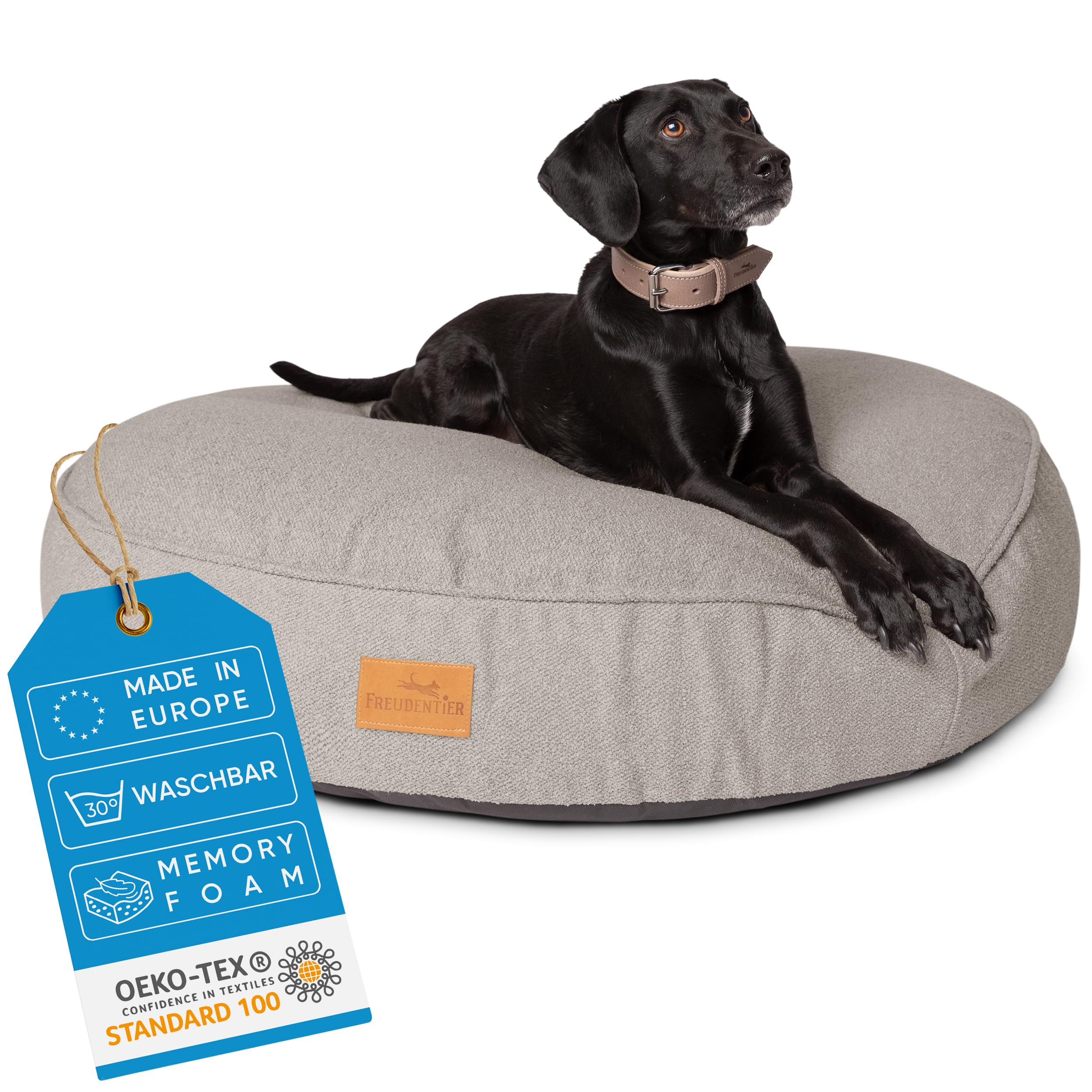 Doctor Bark Hondenbed, orthopedisch, wasbaar tot 95 °C, geurvrij en hygiënisch, behaaglijke hondenmand, voor grote honden met hondenmatras, XXL, 110 x 100 cm, groen