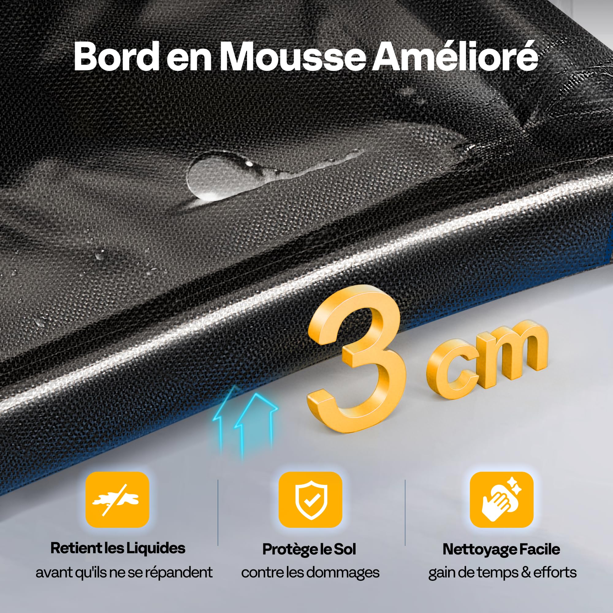 VIVOHOME Tapis de Sol de Garage Imperméable pour Voitures et SUV