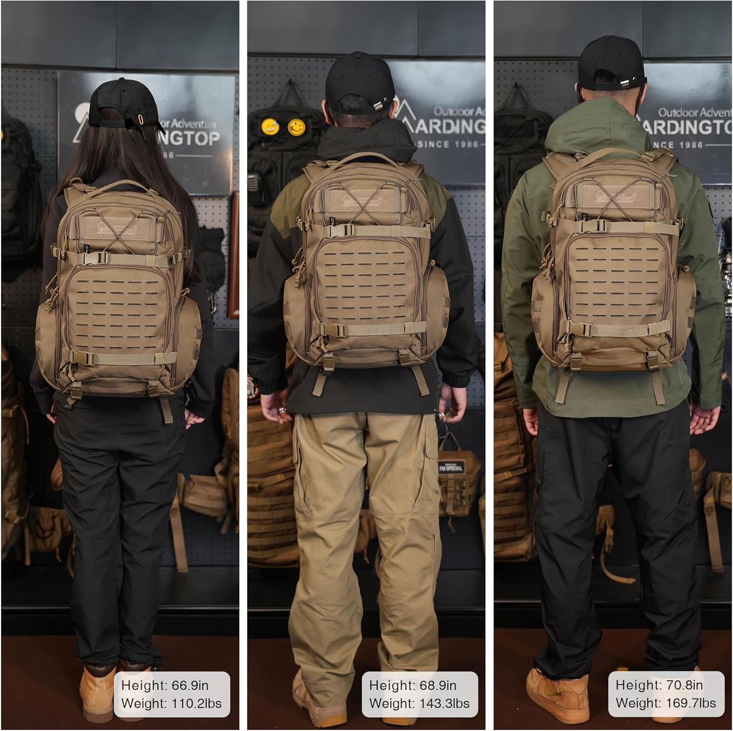 Mardingtop 35L Molle Tactical Military Backpack for Men，Cordura Backpack for Hiking,Camping,Survival