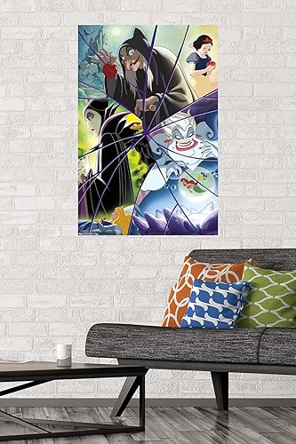 Miniatura 2 de Trends International Disney VIllains - Póster de collage de pared, 22.375 x 34 pulgadas, versión sin marco