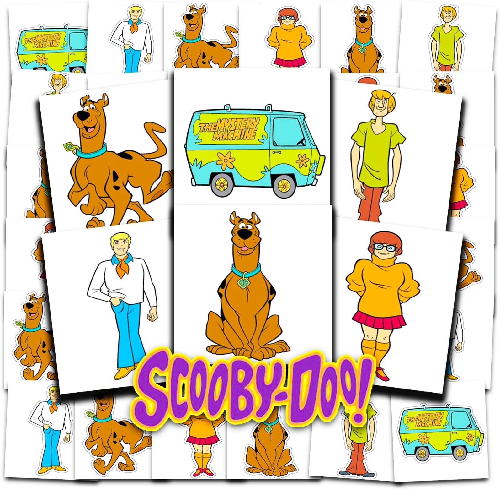 Scooby Doo Tattoos Party Favors Bundle ~ 72 Perforated Individual 2" x 2" Scooby Doo Temporary Tattoos for Kids Boys Girls (Scooby Doo Party Supplies)