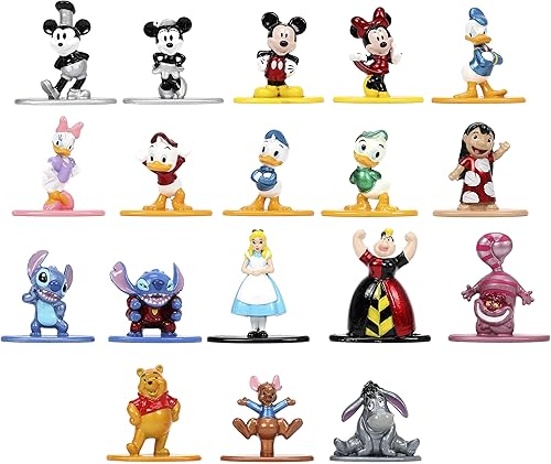 Jada Toys Disney 33201 - Paquete de 18 figuras coleccionables fundidas a presión de 1.65 pulgadas, juguetes para niños y adultos (33201)