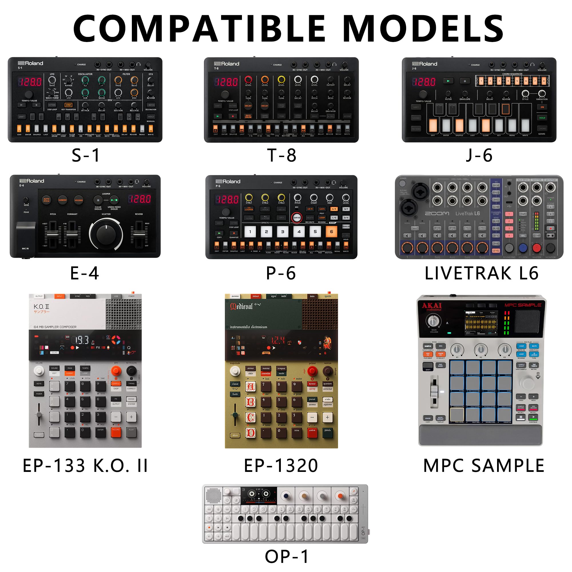 Musiin Synthesizer-Tasche der VNEX-Serie für den Heimweg,kompatibel mit Akai MPC Sample,Teenage Engineering OP-1,EP-133, Softube Flow Studio,wasserdichte Tasche mit mehreren Fächern für Live-Transport