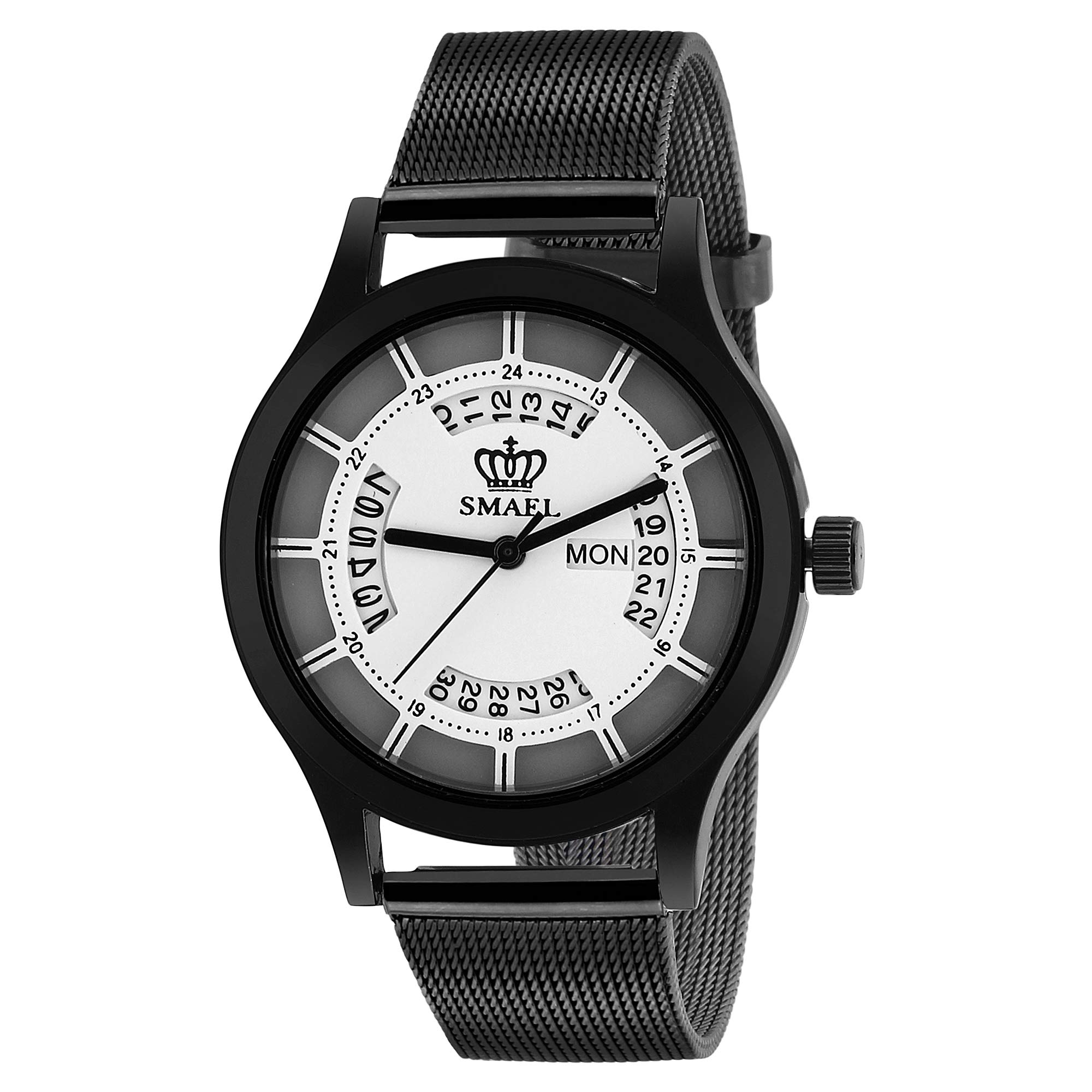 SMAEL Exclusive Quartz Movement Stainless Steel Strap Day and Date Analogue Womens and Girls Wrist Watch(CSM90) (B07MPNZVJF) Amazon Price History, Amazon Price Tracker