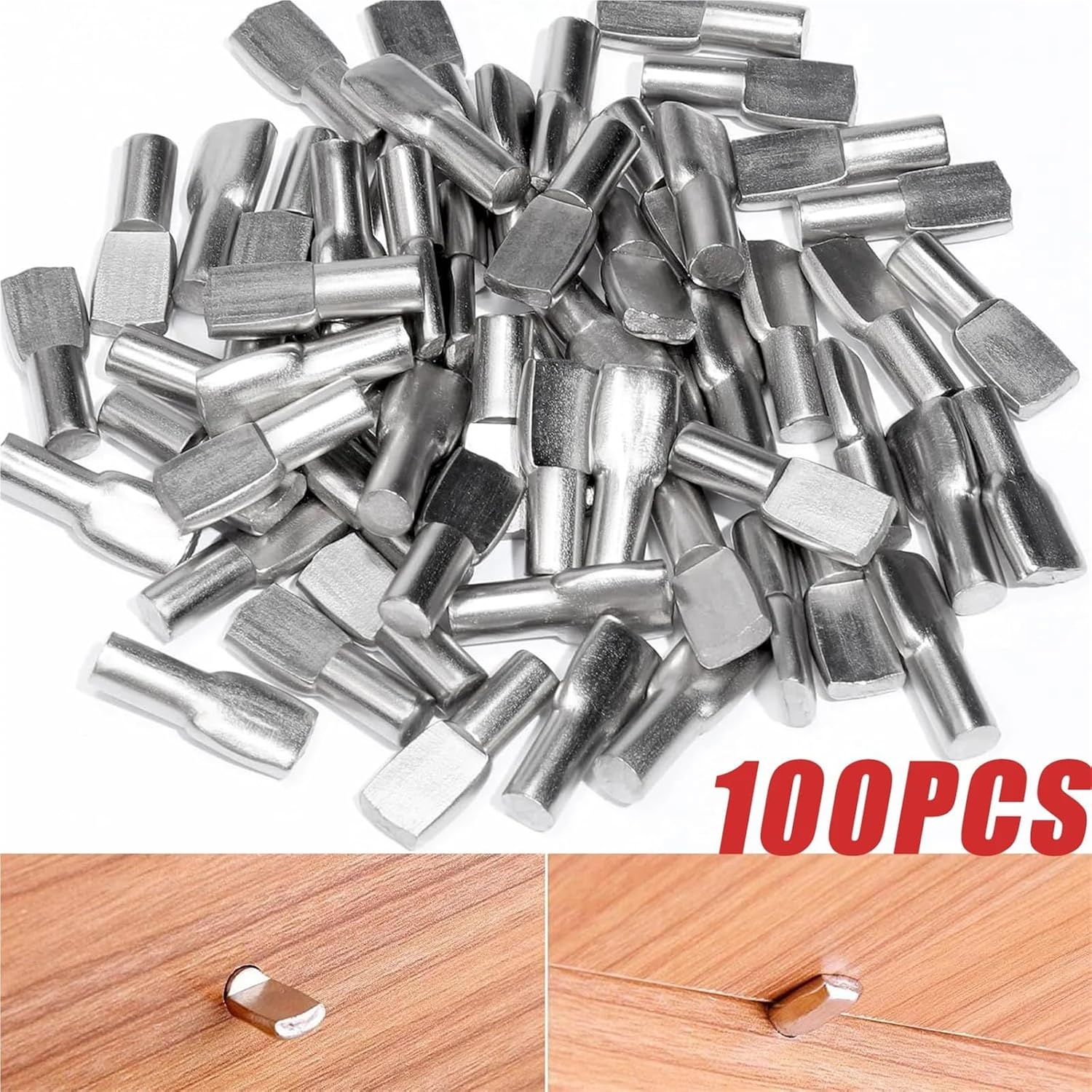 Shelf Pegs for Shelves 100pcs Shelf Support Studs Pegs Pins Plugs 4.8mm