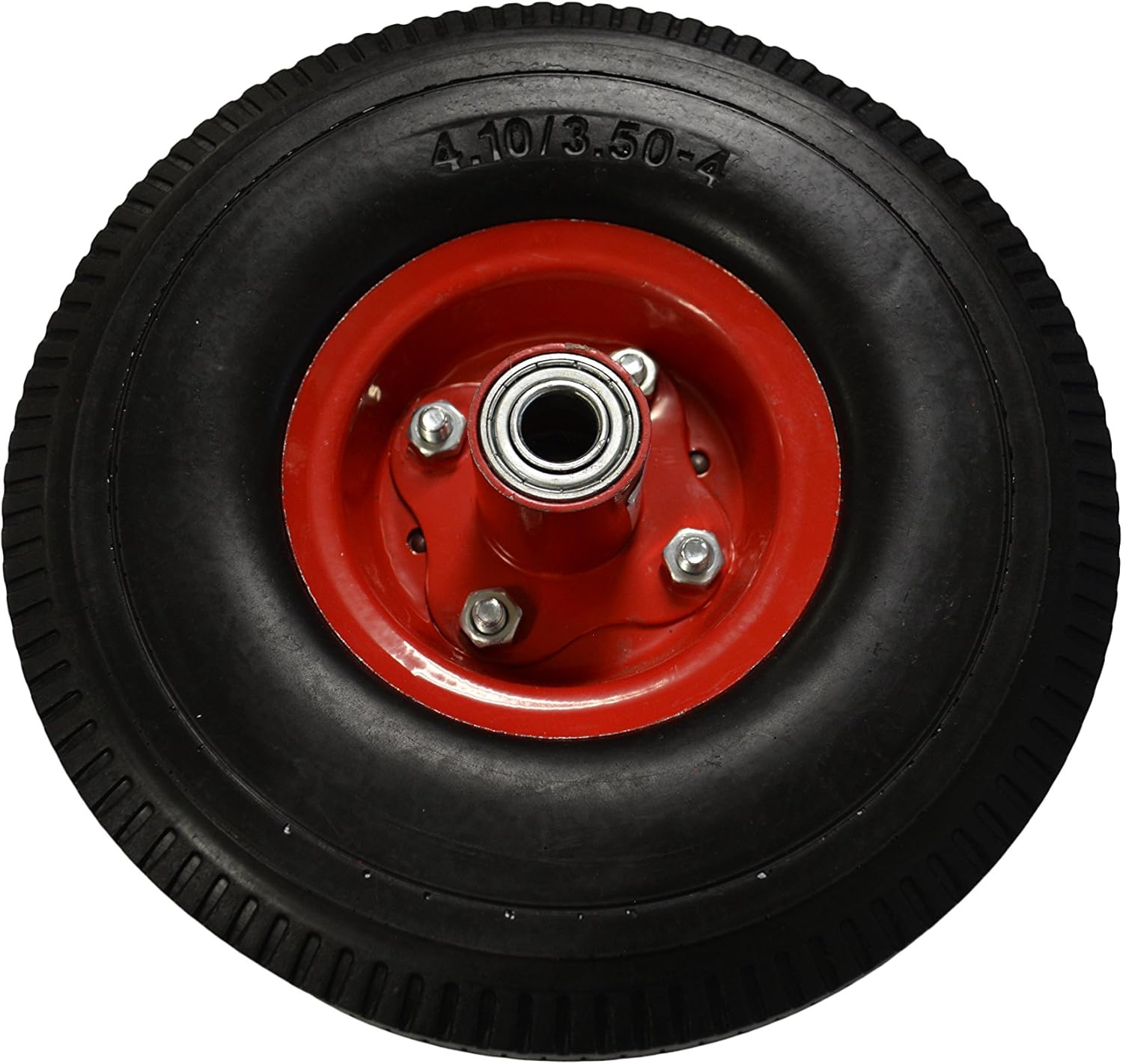 10" Flat Free Hand Truck Tire 4.10/3.50-4 (Hard Foam Design)