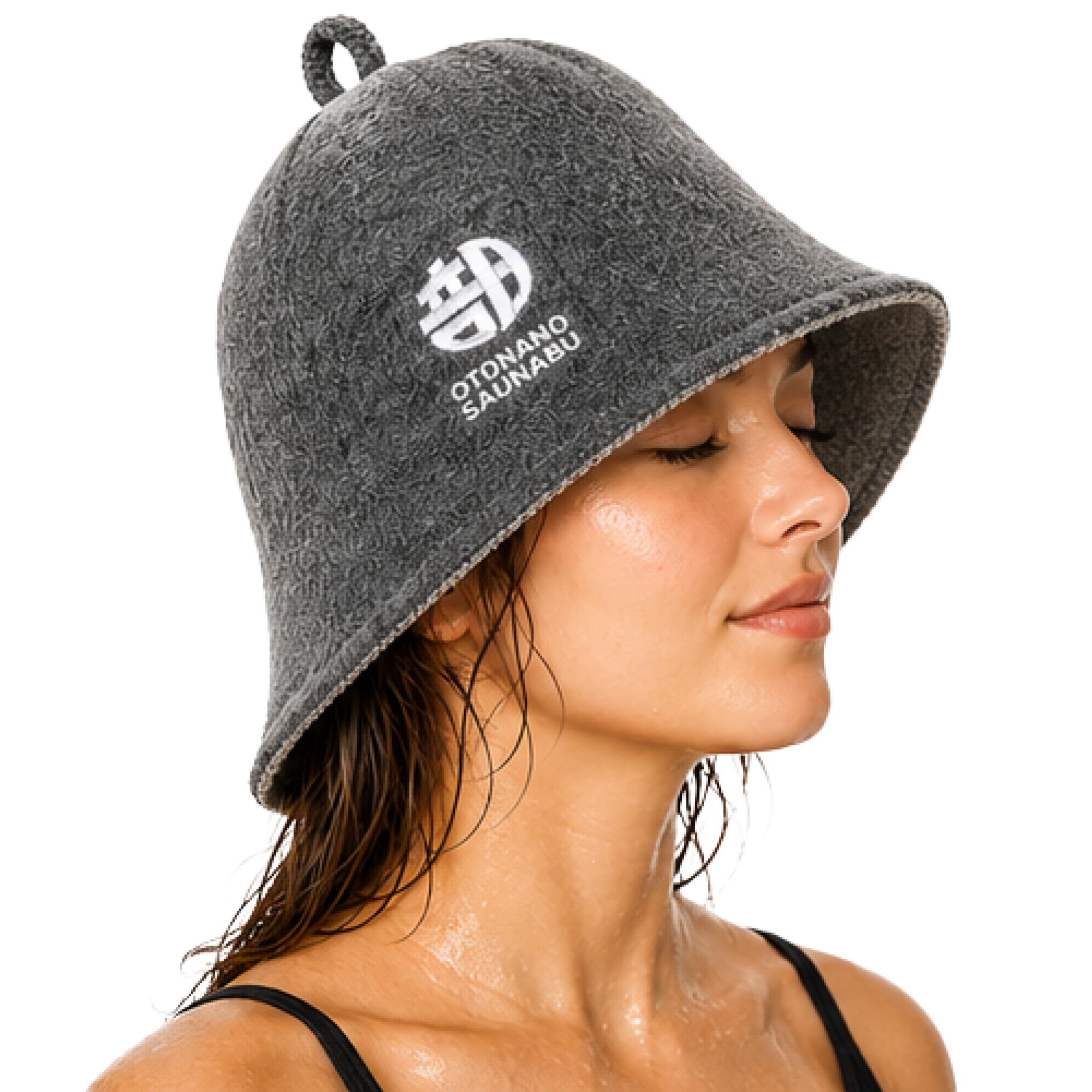 Photo 1 of 100% Cotton Sauna Hat, Double-Layer Reversible Cap, Japanese Design