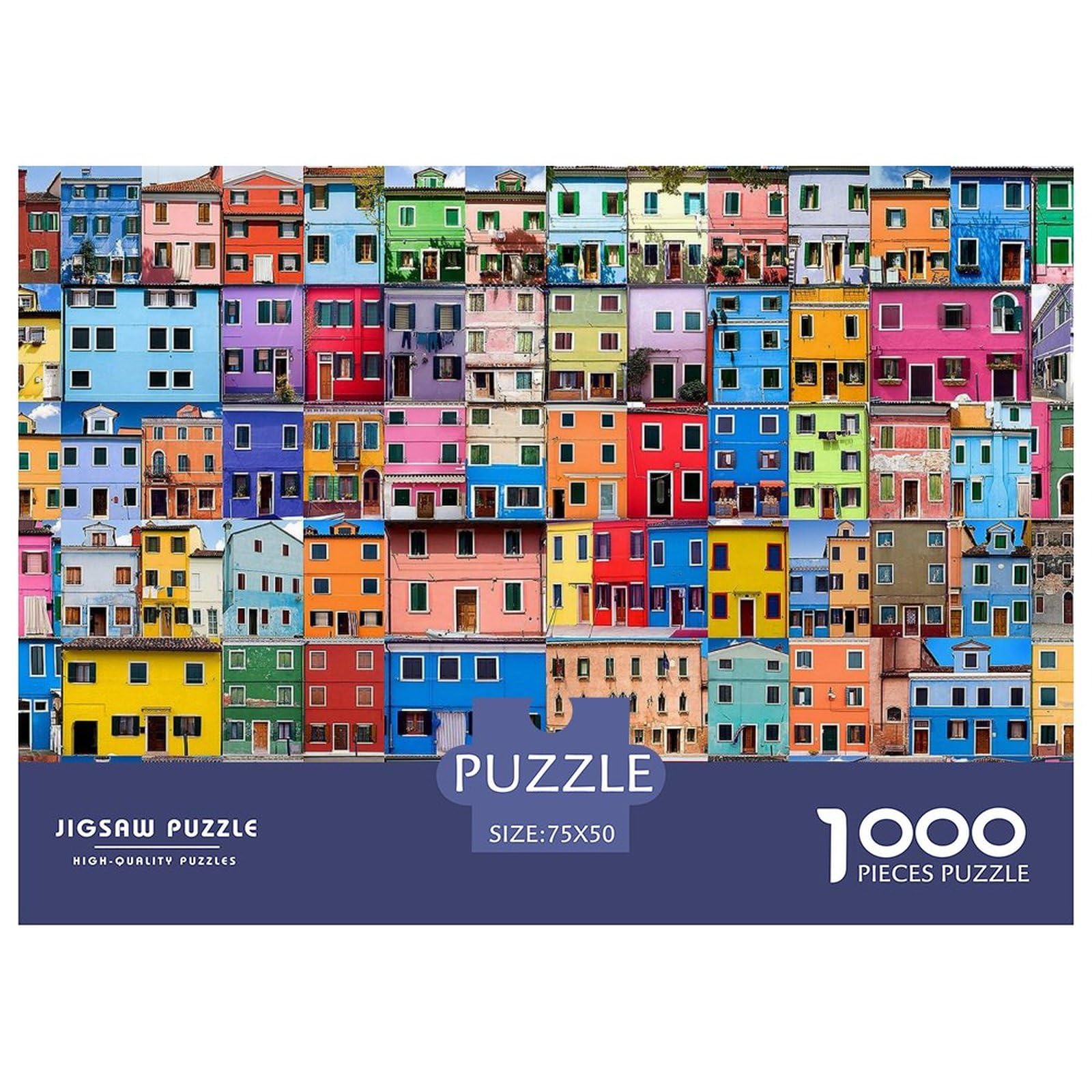 Rompecabezas De 1000 Piezas De Arquitectura Abstracta – Puzzle Difícil Con Estilo Único Para Adultos, Medidas 70x50 Cm, Ideal Para Decoración Y Regalo