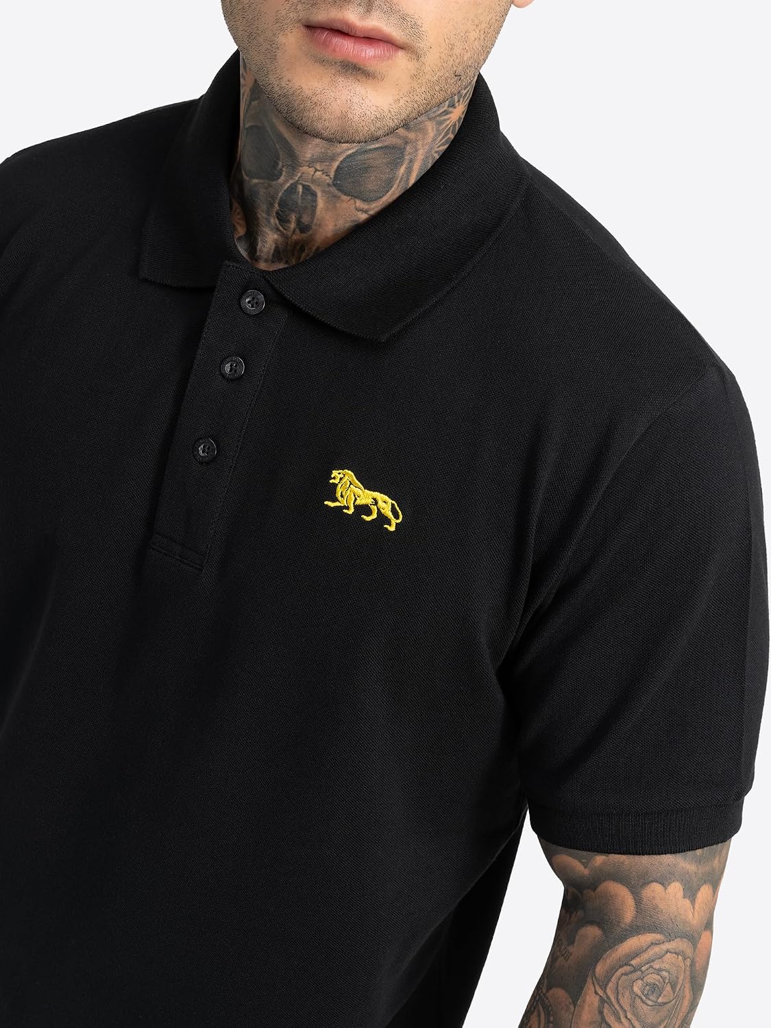 Lonsdale Men Polo Shirt Whalton, Color:Black, Size:S
