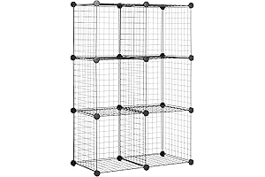 Amazon Basics 6 Cube Modular Wire Grid Cube Storage Organizer