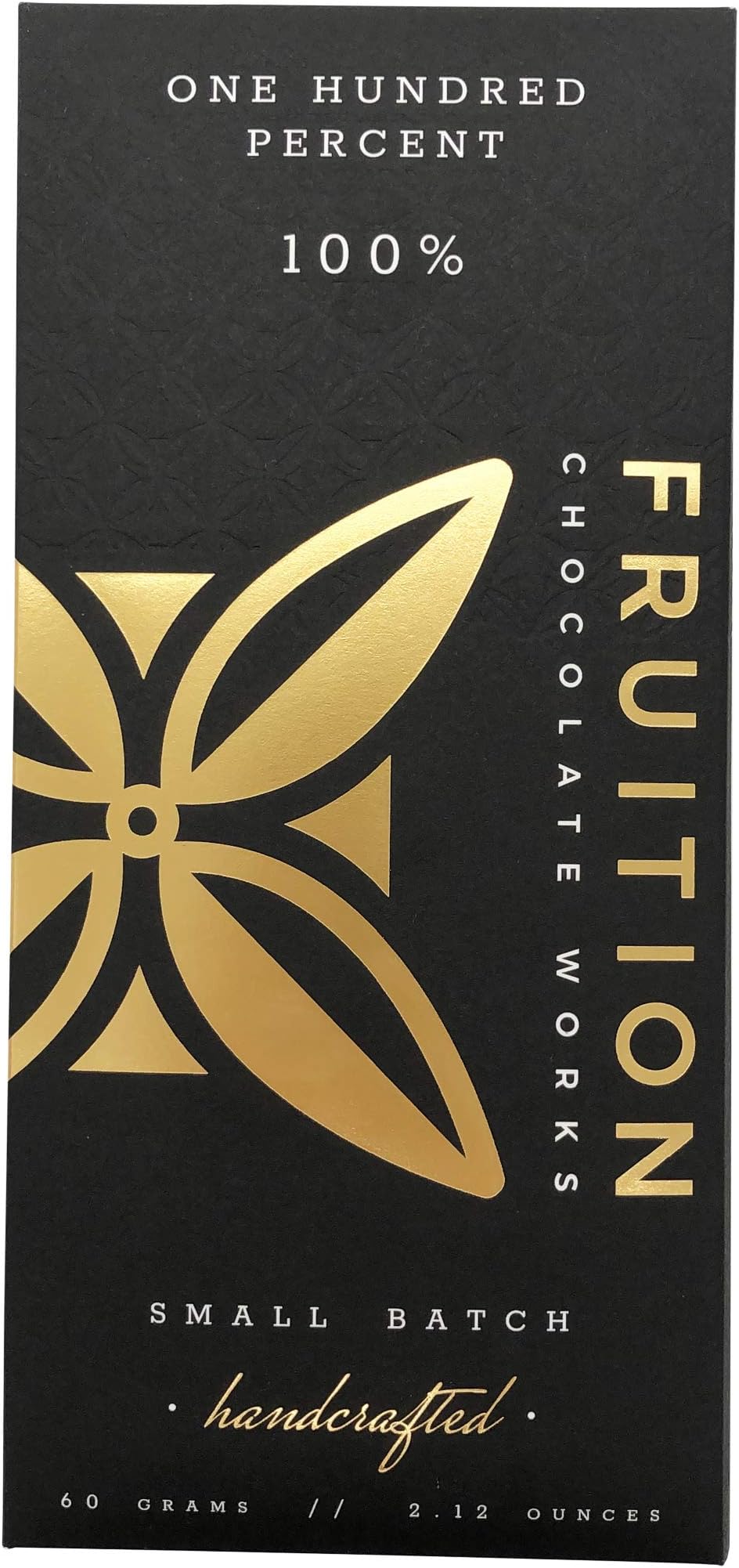 Fruition Chocolate Works 100% Dark Chocolate Bar, 2.12 Oz