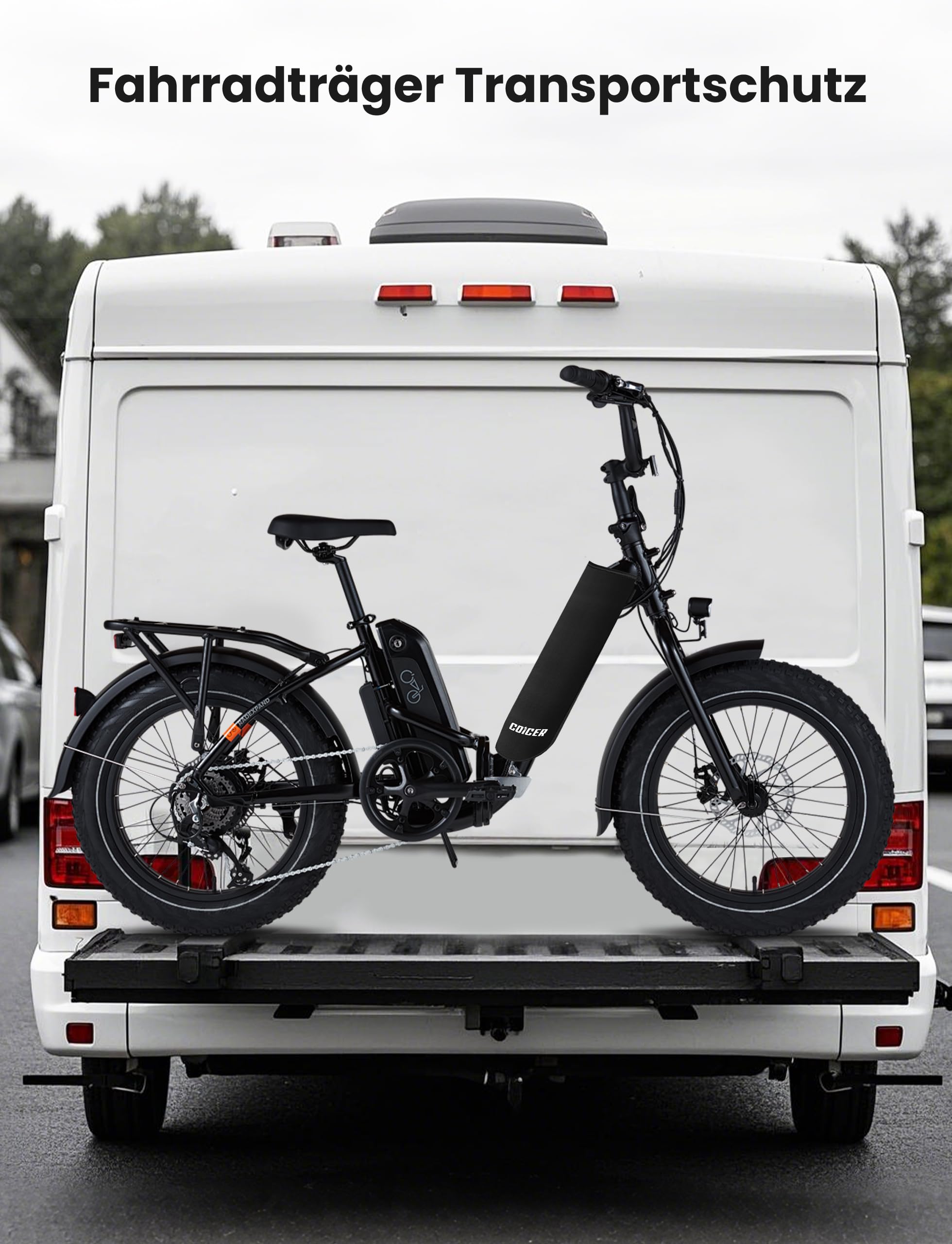 COICER E-Bike Akku Schutzhülle 28-45 cm Umfang Transportschutz Schutz, Ebike Schutz für Mehr Reichweite, Universale Passform, Fahrrad Abdeckung für Integrierte E bike Akkus