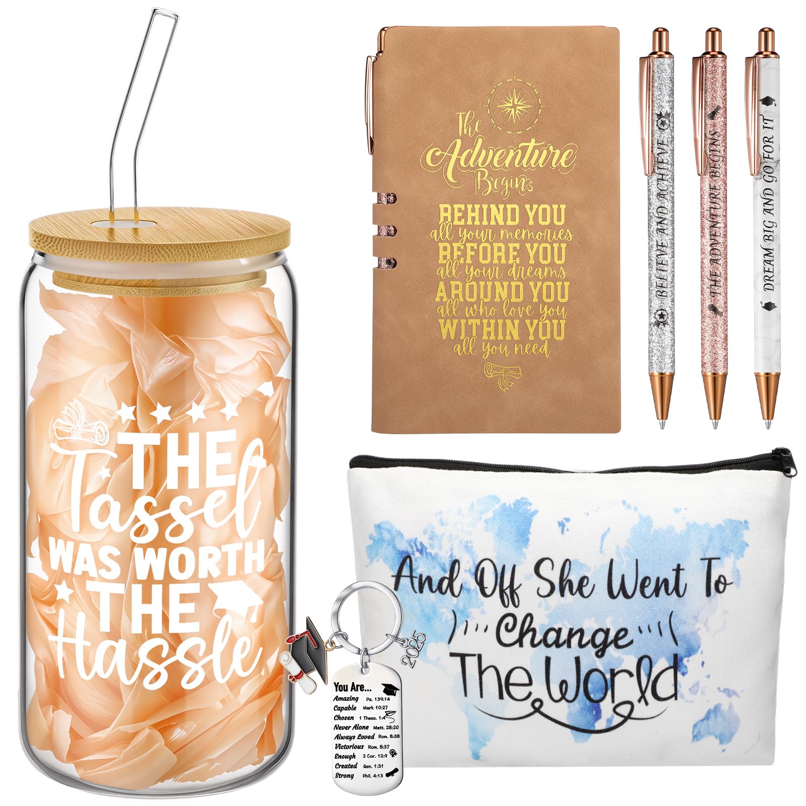 Accessoires bureau diplôme 2025 lot complet bloc-notes stylos et gobelet