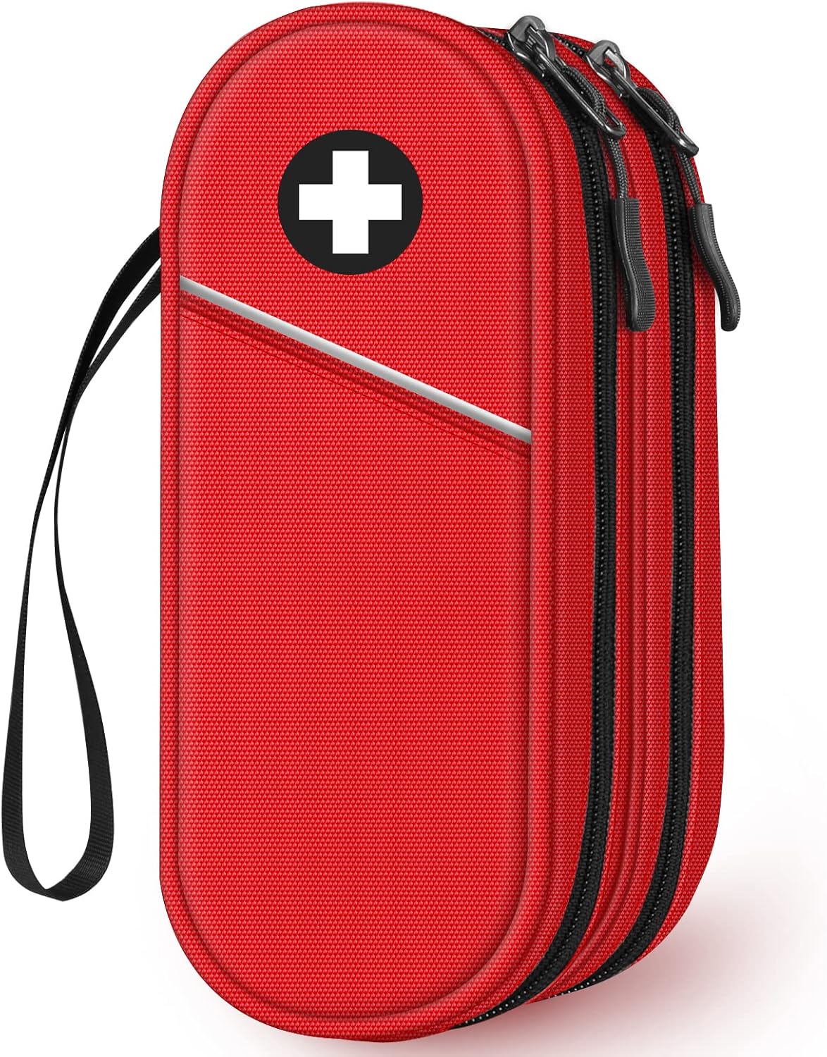 SITHON Epipen Bolsa de Viaje Doble Capa, Portátil Medicamentos Estuche de Transporte, Diabética Organizador para 2 EpiPens, Asthma Inhaler, Anti-Histamine, Auvi-Q, Allergy Medicine Essentials, (Rojo)