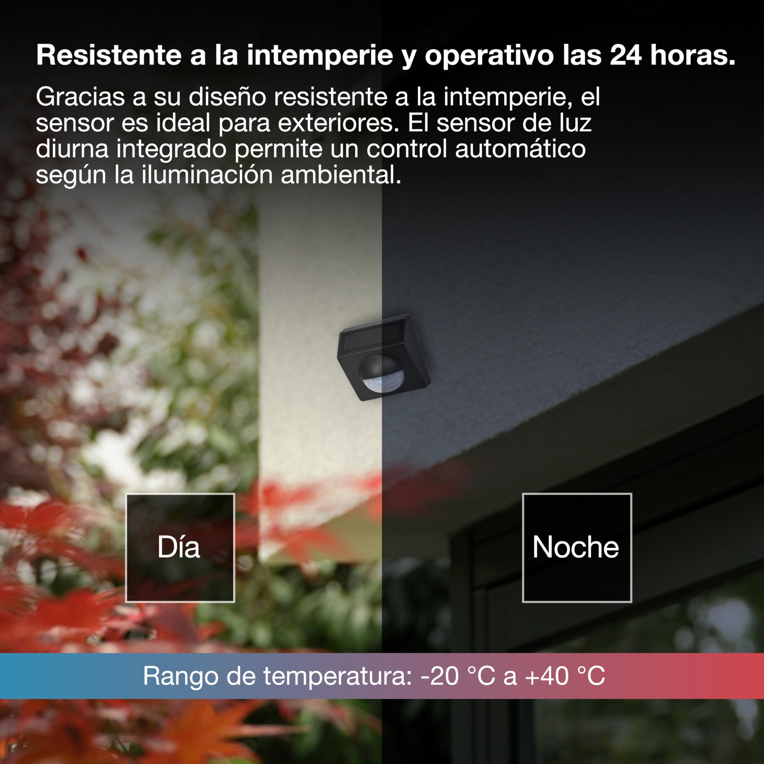 LEDVANCE SMART+ Sensor exterior para detección de movimiento con tecnología WiFi y célula solar, paquete de 4