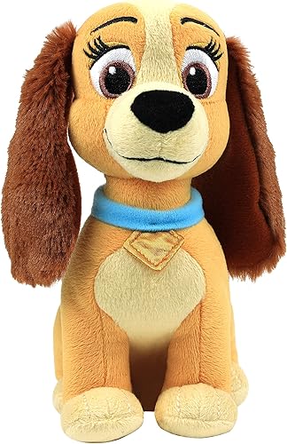 Disney Just Play - Puf de peluche coleccionable de 6 pulgadas, dama, dama y vagabundo, juguetes para niños de 2 años en adelante, exclusivo de Amazon