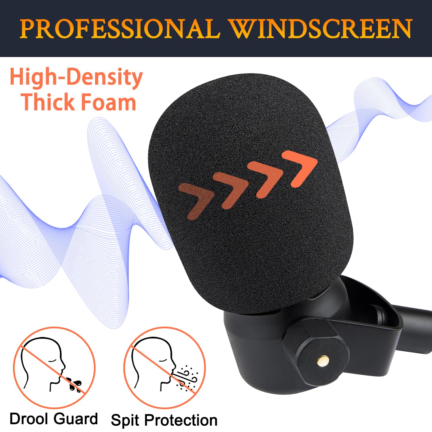 SOULWIT 2Pcs Microphones Pop Filter for Rdiameter DE(Rode) PodMic Cardioid Dynamic Broadcast - Image 4