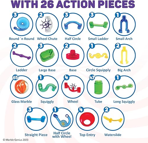 Miniatura 5 de Juguete translúcido Marble Genius 85 piezas  15 canicas de vidrio
