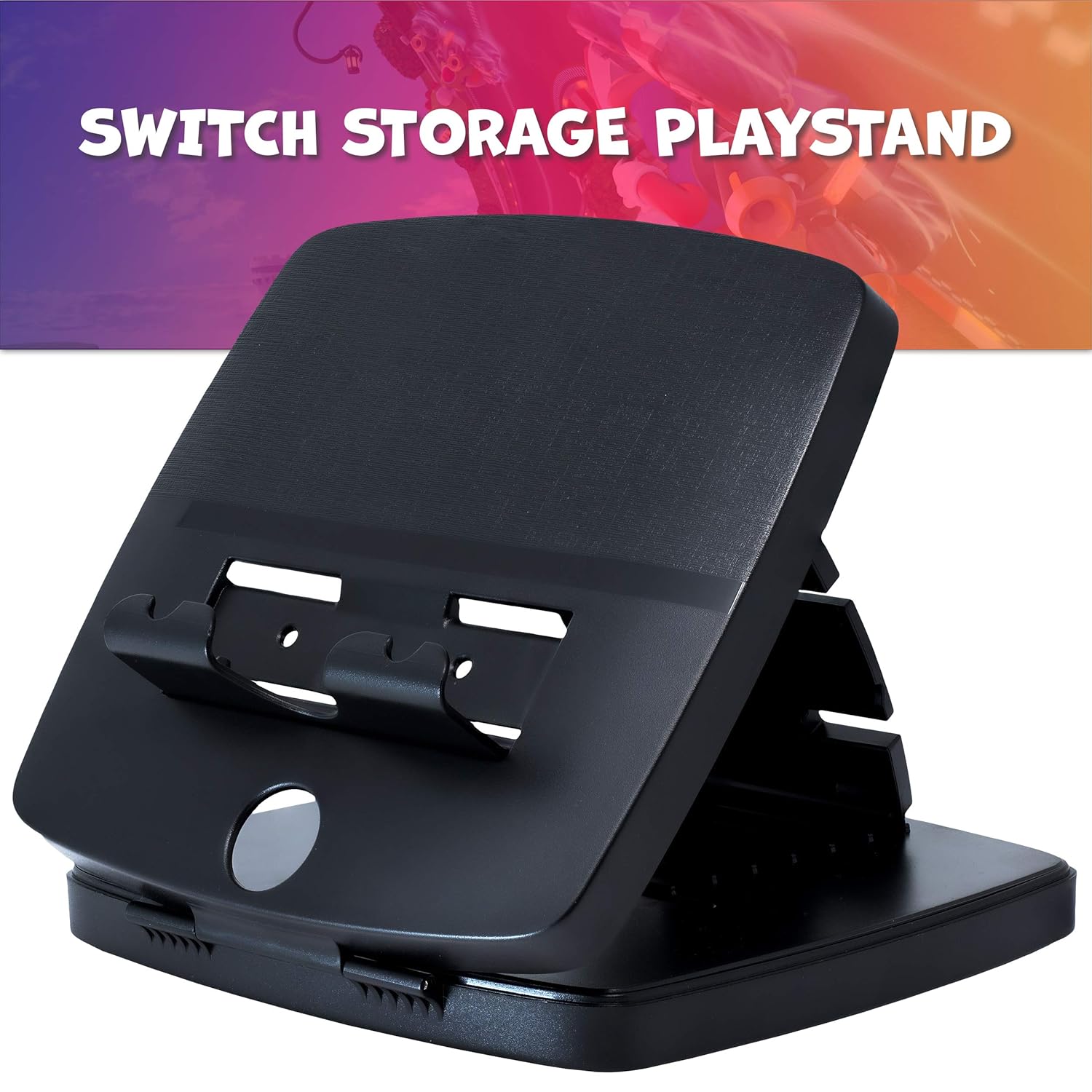 ADZ Switch Stand, Multi-Function Switch Playstand Compatible with Nintendo Switch Console, Portable & Compact with 7 Height Settings & 24 Switch Game Holder : Video Games