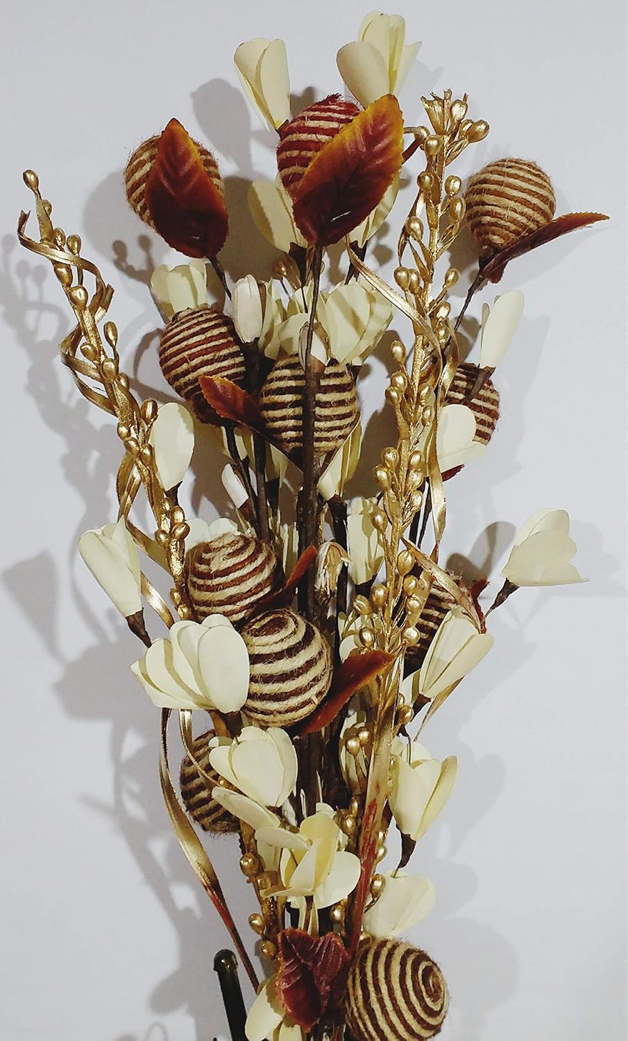 Bunch of Handmade Dry Palm Leaf Artificial Flowers, Moti Sticks, Jute Thread Balls and Dry Palm Leaves Filler, 50cm Bunch,... - Review, Price and Buying Guide