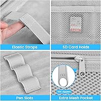 Vista 4 de Fintie Funda de transporte para calculadora gráfica Texas Instruments TI-Nspire CX II CAS/Tl-Nspire-CX-ll, TI-84 Plus/CE calculadoras gráficas a Rosa