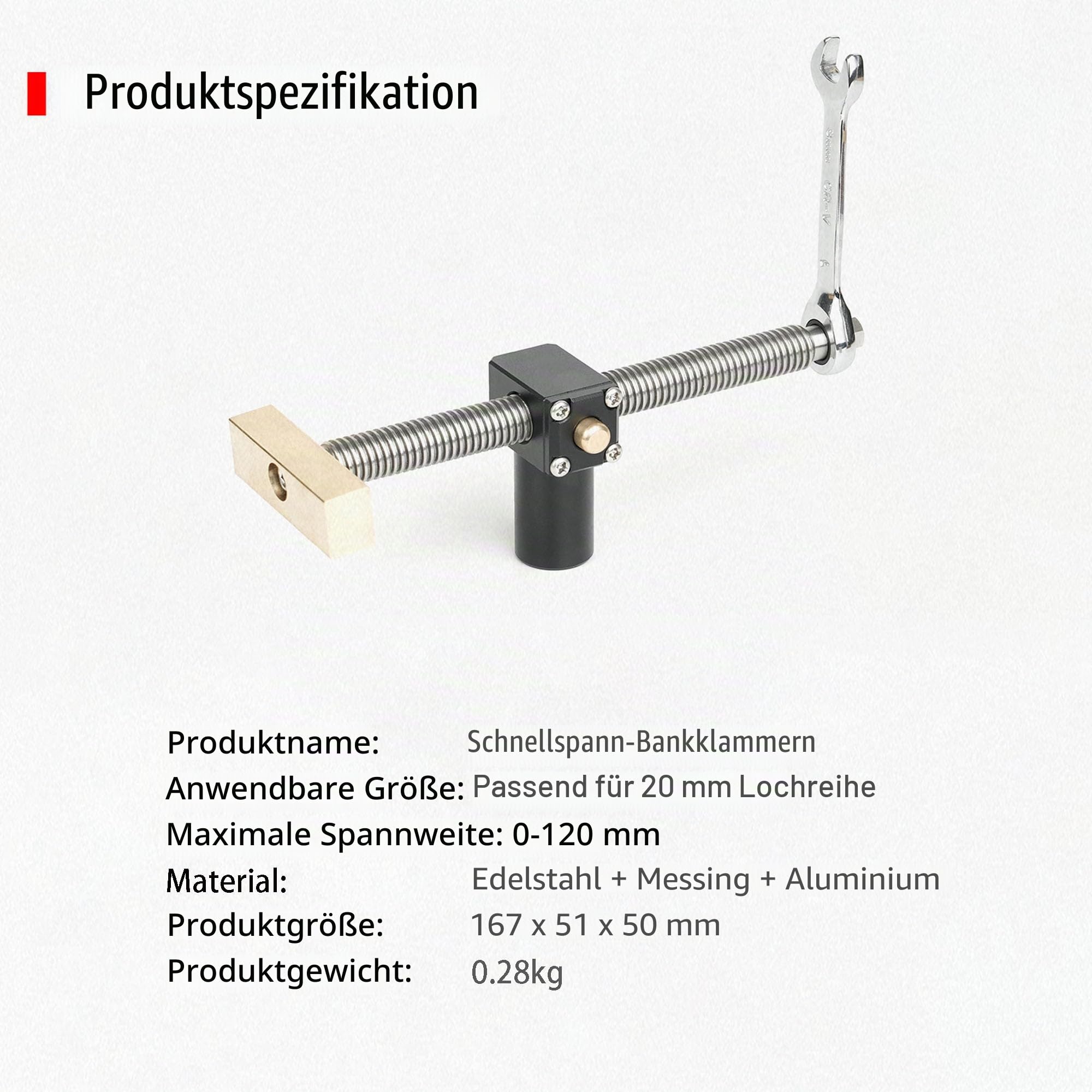 2 Stück Tisch-Werkbank-Klemmen für 20 mm Loch, DIY-Positionierung, Holzbearbeitung, verstellbare Schreibtisch-Clips, Befestigung, Schraubstockbänke, Tischlerwerkzeug