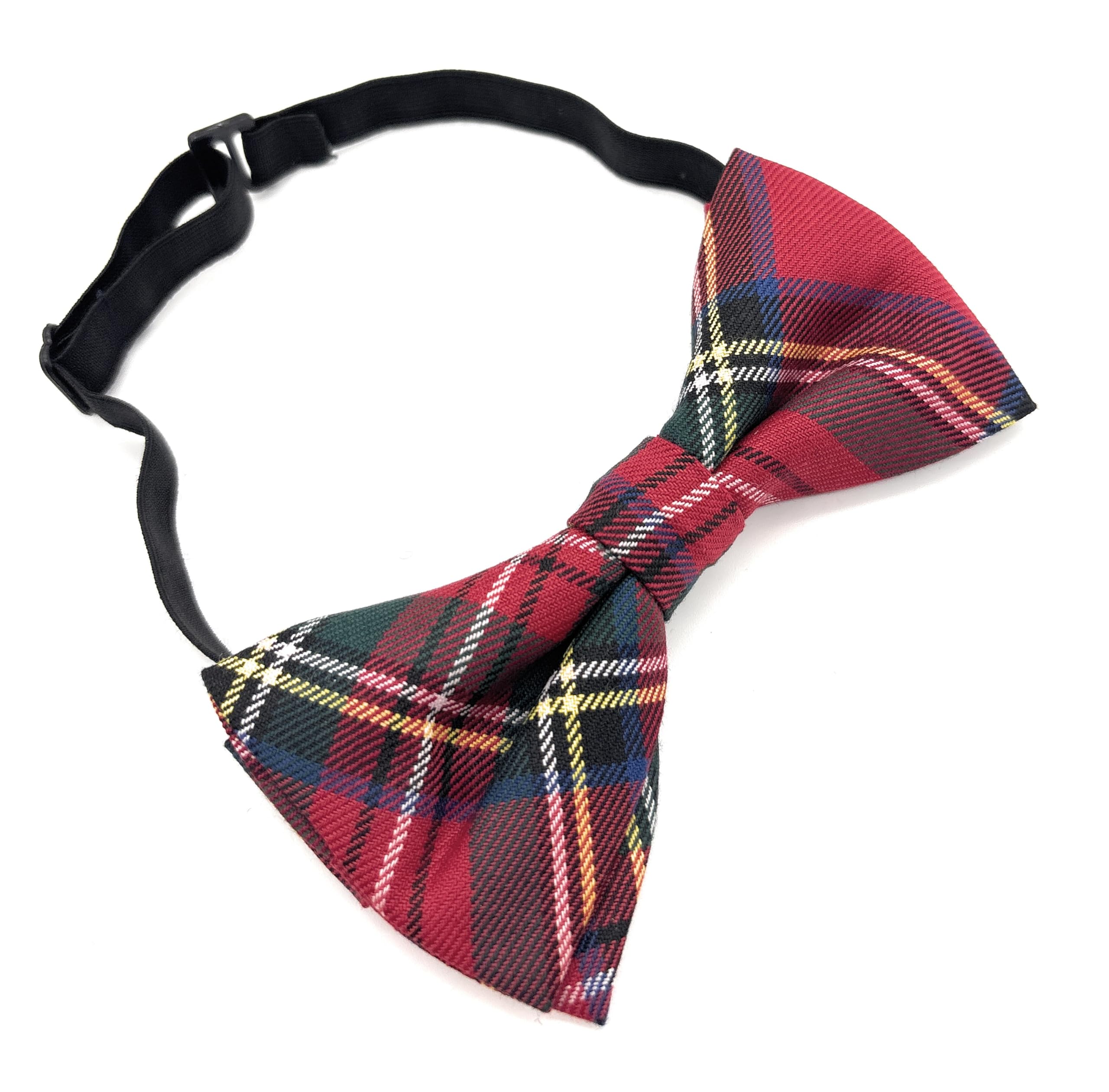 Scottish Essence Royal Stewart Pre-Tied Tartan Bow Tie, Scottish Made, Traditional Menswear (Royal Stewart)